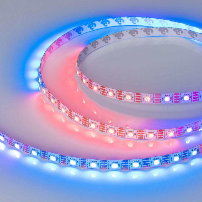 лента светодиодная spi-b60-10mm 12v rgb-px1-ram 9.3вт/м ip20 5060 бегущий огонь (уп.5м) arlight 033437 от BTSprom.by