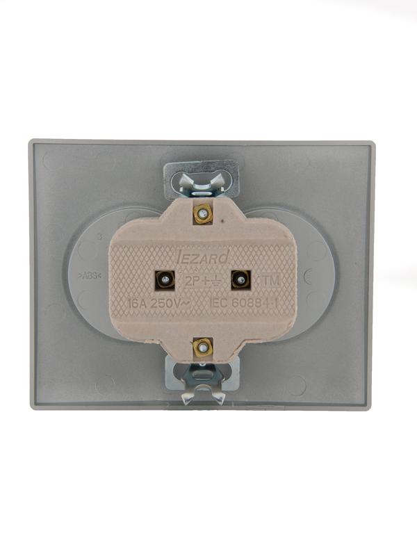  Розетка 2-м СП Karina 16А IP20 без заземл. керамика матов. серебр. LEZARD 707-4300-128 фото в каталоге от BTSprom.by