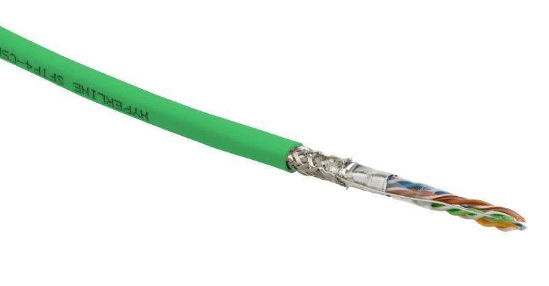 кабель витая пара sf/utp кат.5e 4 пары 24 awg ож solid экран-фольга + медн. оплетка pvc -20град.c-+75град.c sfutp4-c5e-s24-in-pvc-gn-305 гарантия: 15 лет компонентн. / 25 лет системн. зел. (уп.305м) hyperline 444635 от BTSprom.by