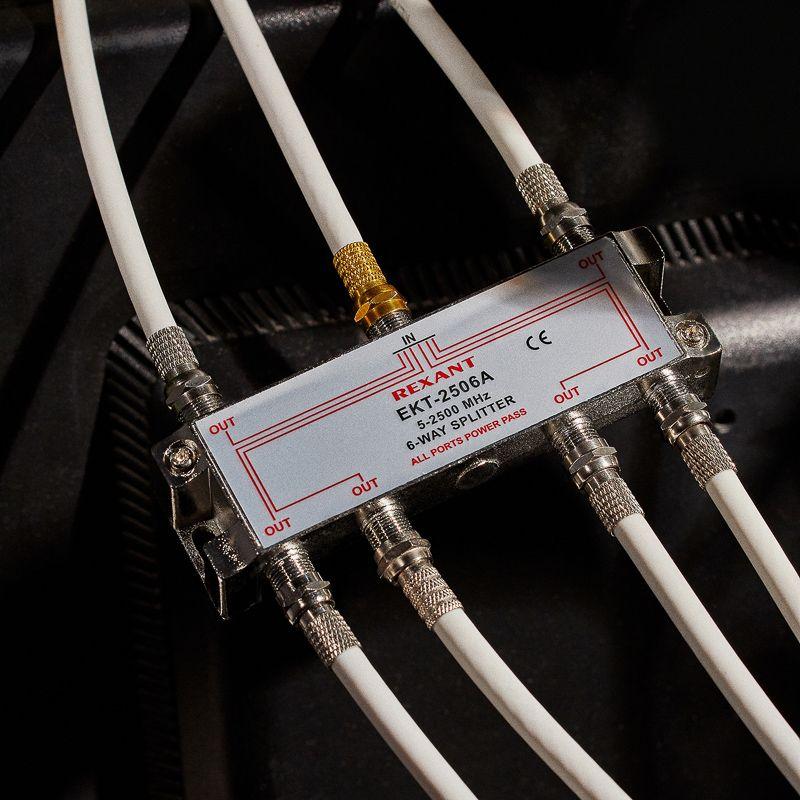  Делитель ТВх6 под F разъем 5-2500 МГц "СПУТНИК" Rexant 05-6204 фото в каталоге от BTSprom.by