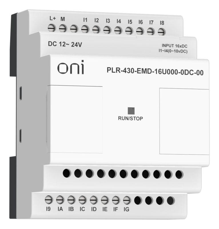 модуль расширения входов выходов плк 430 12 di 4 ui (0-10в/di) 24в dc oni plr-430-emd-16u000-0dc-00 от BTSprom.by