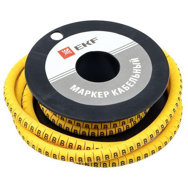  Маркер каб. 4.0кв.мм "B" (ЕС-2) (уп.500шт) EKF plc-KM-4-B фото в каталоге от BTSprom.by