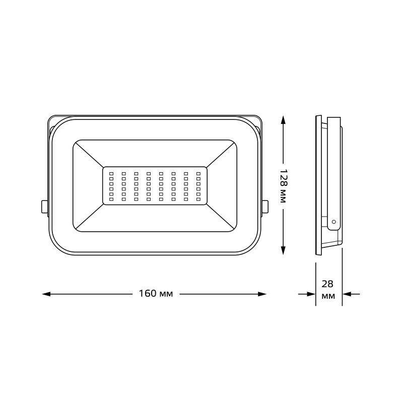  Прожектор светодиодный Qplus 30Вт 6500К IP65 3600лм 175-265В ДО черн. GAUSS 613511330 фото в каталоге от BTSprom.by