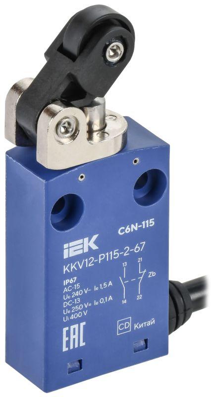 выключатель концевой c6n-115 ip67 толкатель с рычажным роликом лев. iek kkv12-p115-2-67 от BTSprom.by