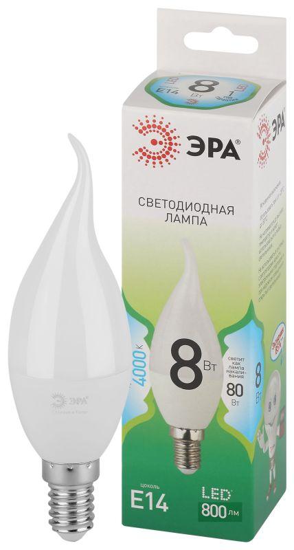 лампа светодиодная green line bxs-8w-840-e14 gl 8вт свеча на ветру 4000к яркий свет бел. e14 эра б0067114 от BTSprom.by