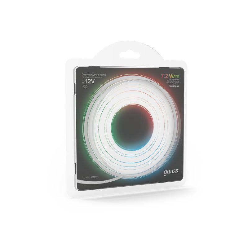  Лента светодиодная Black 5050/30-SMD 7.2Вт/м RGB IP20 330лм/м 12В (блист.5м) GAUSS 312000407 фото в каталоге от BTSprom.by