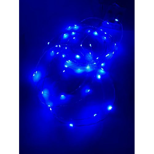  Гирлянда светодиодная "Нить" 5м 50LED син. свет АА ЭРА Б0047962 фото в каталоге от BTSprom.by