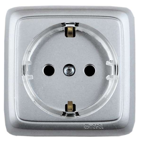 розетка 1-м оп альфа 16а ip20 с заземл. стакан серебр. hegel ра16-171-06 от BTSprom.by