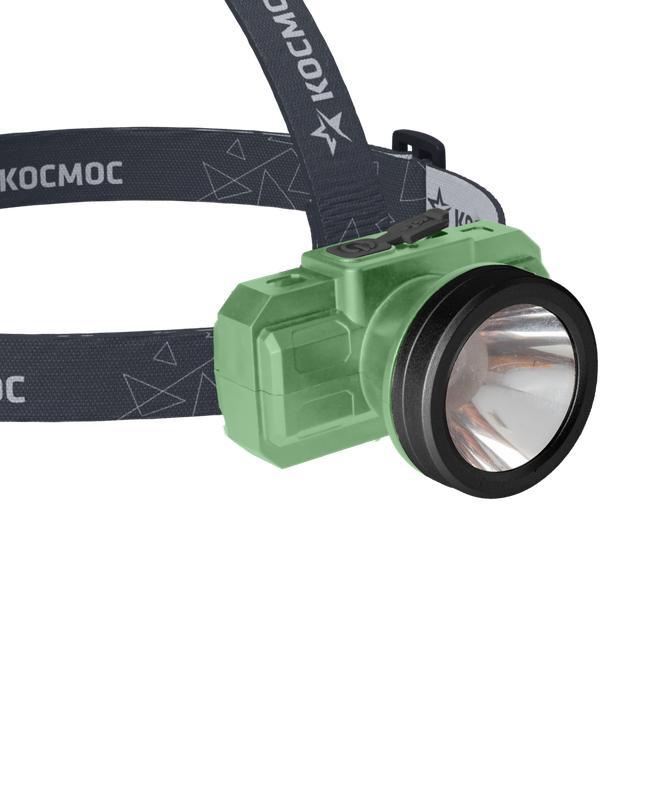 фонарь аккумуляторный налобный 2вт led li-ion 14500 500ма.ч корпус abs-пластик usb-шнур type c регулируемый эласт. ремешок космос koc516lit от BTSprom.by