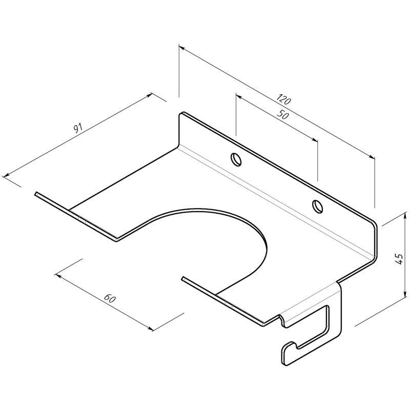  Держатель для хранения фена с креплением для сетевого кабеля черн. Rexant 38-0705 фото в каталоге от BTSprom.by