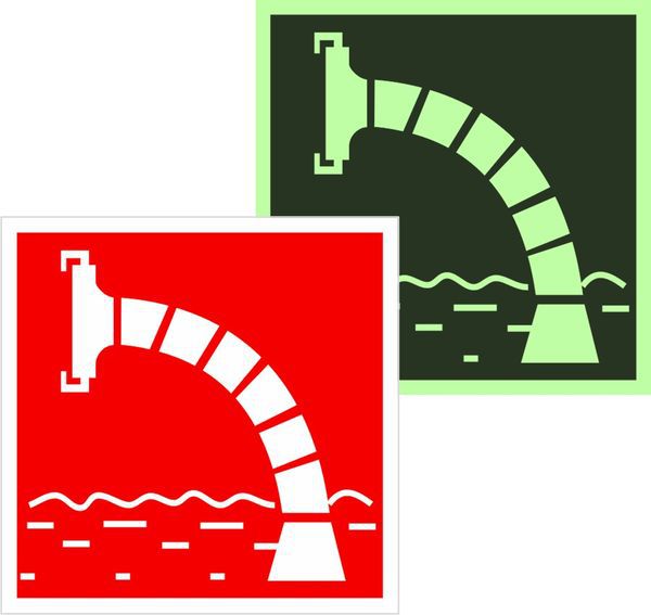 знак f07 "пожарный водоисточник" 200х200мм пластик с покрытием фотолюминесцентным ekf zn-f-07-f от BTSprom.by