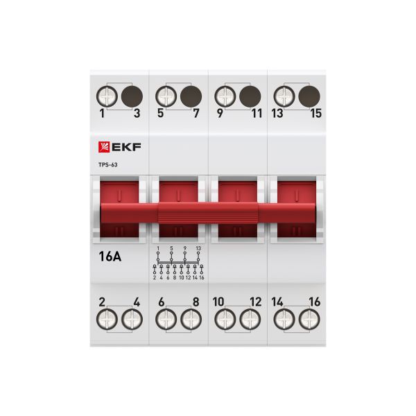  Переключатель трехпозиционный ТПС-63 4P 16А PROxima EKF TPS416 фото в каталоге от BTSprom.by