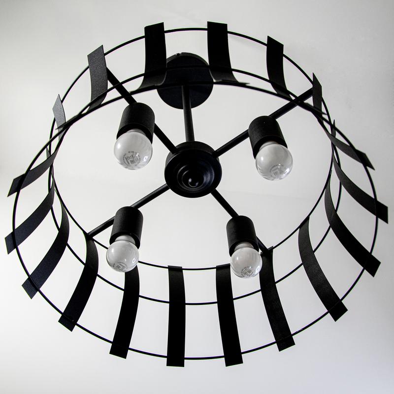  Светильник "Викинг" 141 НПБ 01-4х60-128 Е27 (ИМ) потолочный черн. муар Элетех 1005405098 фото в каталоге от BTSprom.by