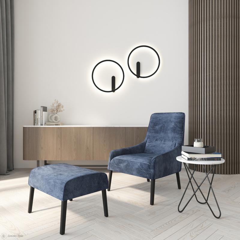 бра round 24вт 3000/4000/6500к ip20 со светодиодом алюм. черн. denkirs 772625 от BTSprom.by