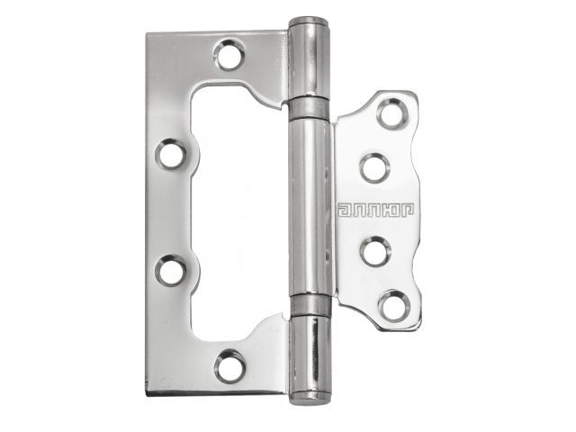 петля накладная без врезки аллюр 100х75 2bb cp блистер 2,5мм хром  2 шт (узк) 1045 от BTSprom.by