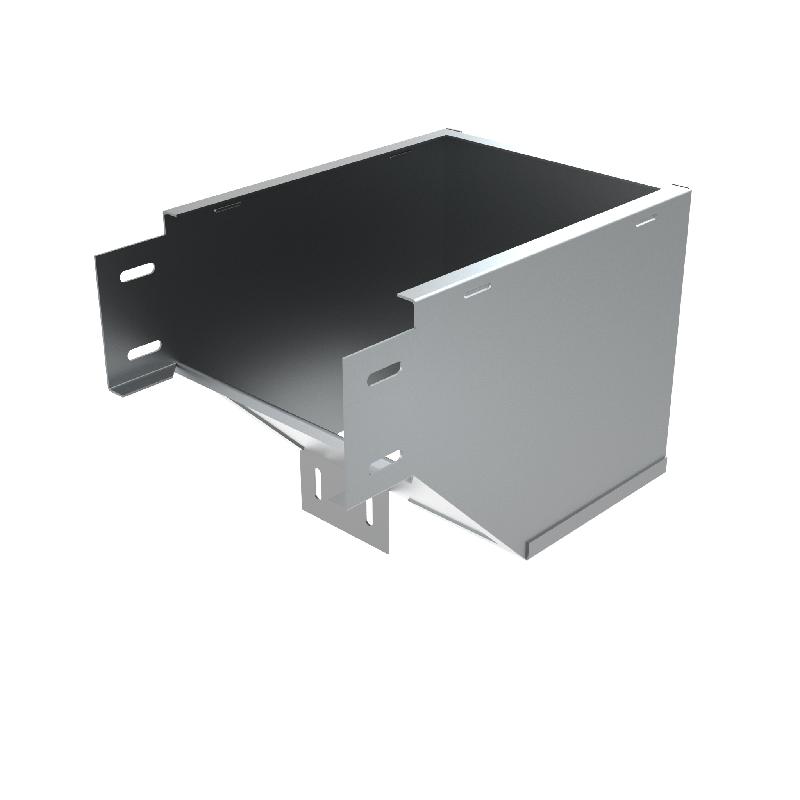 Угол для лотка вертикальный внешний с разворотом трассы на 90град. L 100х50 сталь 1мм VLPD90-50-100-L КМ LO6436 от BTSprom.by