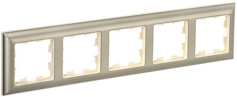 рамка 5-м brite ру-5-бр беж./шампань iek br-m52-12-3-k10 от BTSprom.by