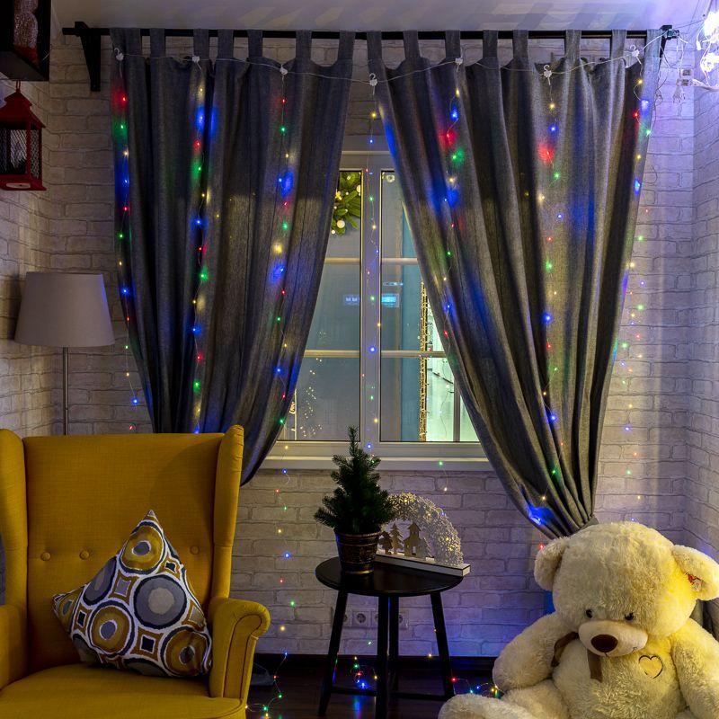  Гирлянда светодиодная "Светодиодный Дождь из росы" 3х3м мультиколор USB + пульт управления Neon-Night 315-989 фото в каталоге от BTSprom.by