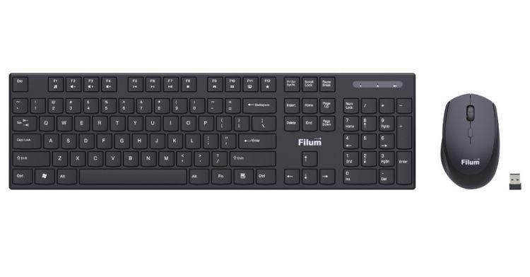 клавиатура мембранная 104-кл. windows xp/vista/7/8/10 macos в комплекте мышь оптическая usb 4-кл. dpi: 800/1200/1600 aa 1шт черн. filum fl-ktw10-bk от BTSprom.by