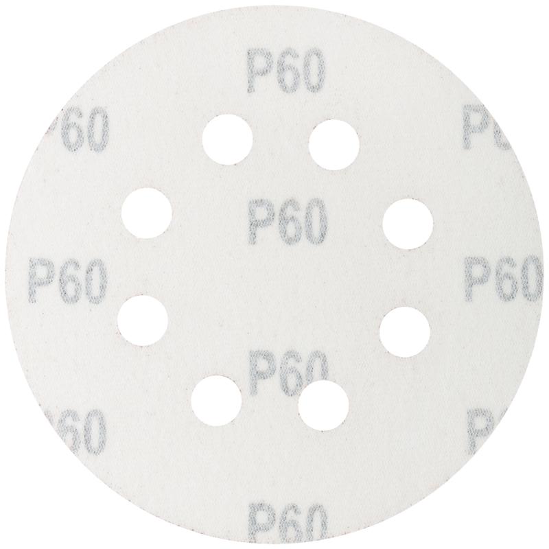  Круг шлифовальные с отверстиями (липучка) алюминий-оксидные 125мм Р 60 (уп.5шт) MOS 39833М фото в каталоге от BTSprom.by