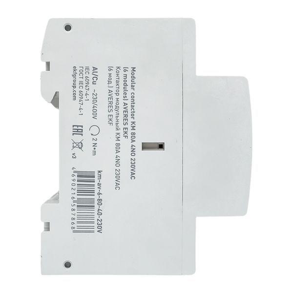  Контактор модульный КМ 80А 4NO 230В AC (6 мод.) AVERES EKF km-av-6-80-40-230V фото в каталоге от BTSprom.by
