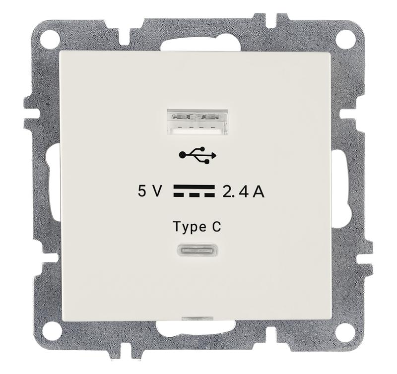 розетка lavin/karen usb + type-c механизм бел. arvia 50 01 1000 304 от BTSprom.by