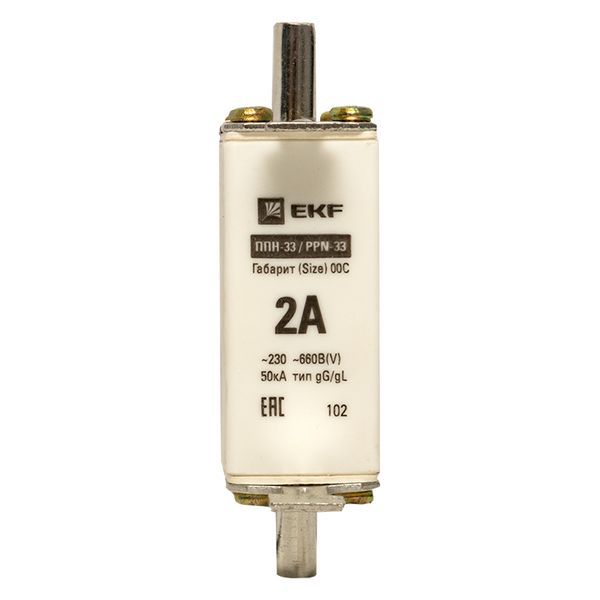  Вставка плавкая ППН-33 100/2А габарит 00C PROxima EKF fus-33/100/2 фото в каталоге от BTSprom.by