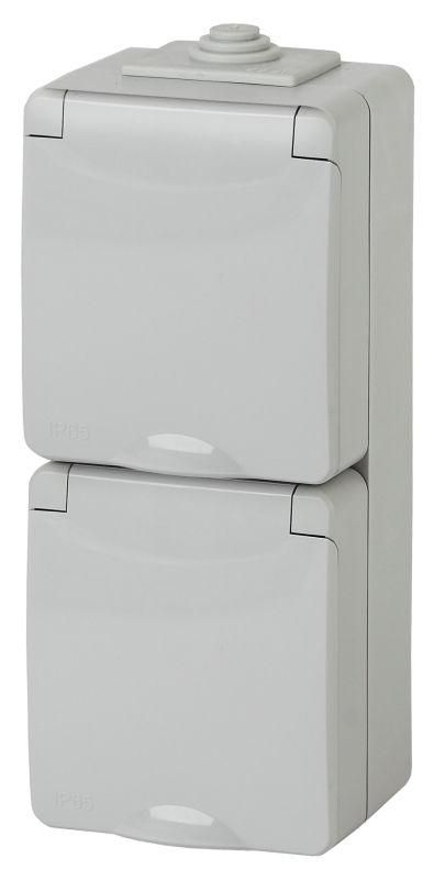 розетка 2-м оп эра эксперт 11-2607-03 16а ip65 верт. 250в 2х2p+e сер. эра б0036002 от BTSprom.by
