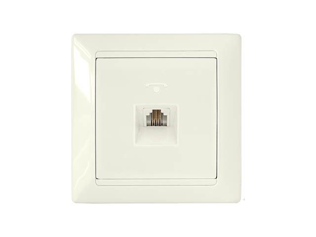 розетка 1-ая телефонная (скрытая) бежевая, стиль, bylectrica тр4-034беж от BTSprom.by