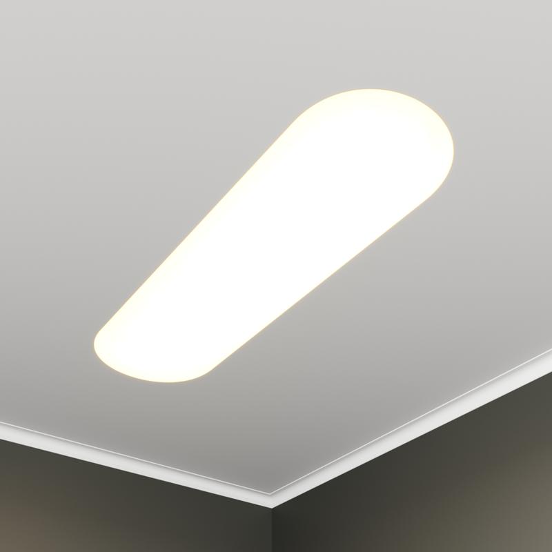 светильник светодиодный rve-lbx-largo-s-1246-vg 32вт 4000к 1246х209х110мм овал встраив. под шпаклевку бел. rvelektro rve00003668 от BTSprom.by