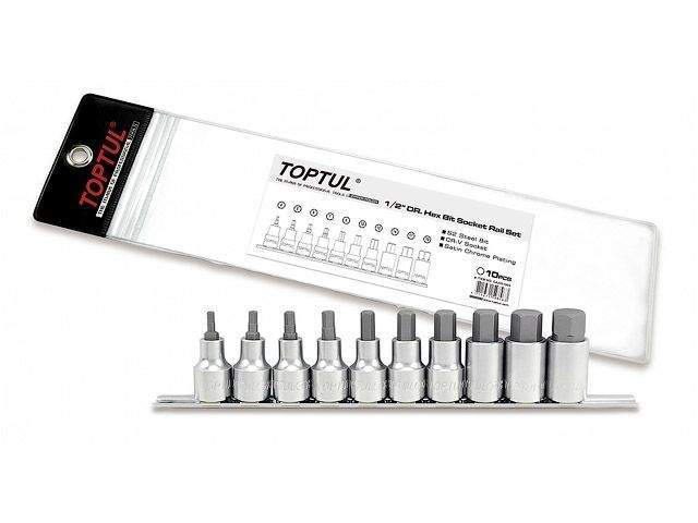 набор бит 1/2"  10шт. toptul gaag1005 от BTSprom.by