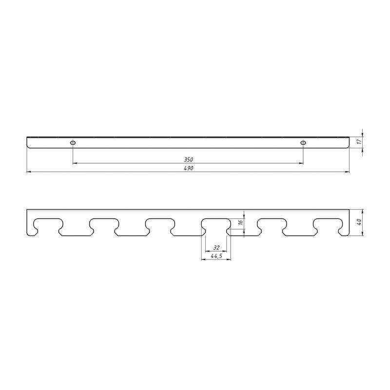  Держатель для ручного инструмента с гладкими ручками настенный черн. Rexant 38-0710 фото в каталоге от BTSprom.by