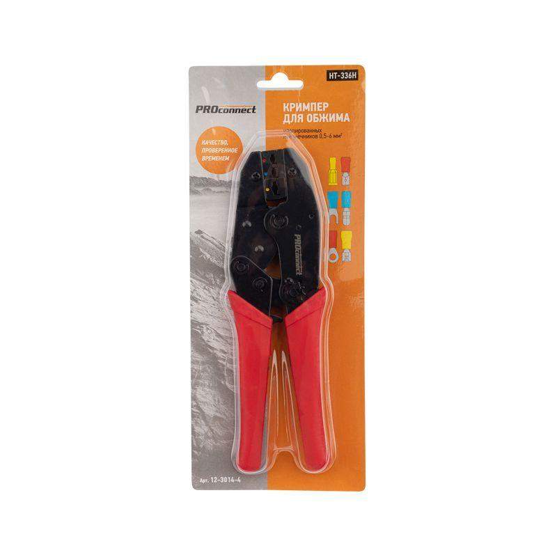  Кримпер для обжима автоклемм изолированных 0.5-6.0кв.мм HT-336H PROCONNECT 12-3014-4 фото в каталоге от BTSprom.by