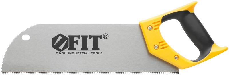 ножовка по фанере с запилом черно-желтая ручка 350мм 12 tpi fit 41284 от BTSprom.by