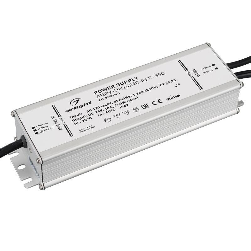блок питания arpv-uh24240-pfc-55c 24в 10.0а 240вт ip67 металл arlight 025046(1) от BTSprom.by