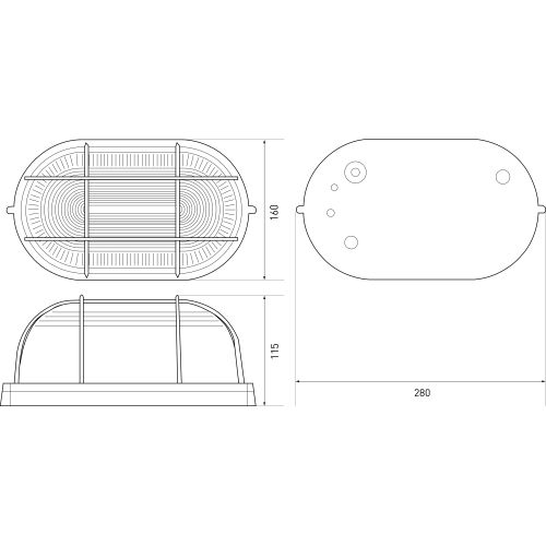  Светильник НБП 04-100-002 1х100Вт E27 IP54 акватермо алюм./стекло овал с решеткой черн. Эра Б0063913 фото в каталоге от BTSprom.by