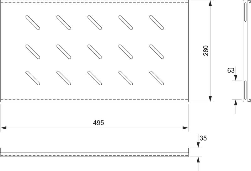  Полка перфорированная SH-J018-WM45 19дюйм для настенных шкафов Г=450мм Cabeus 7071c фото в каталоге от BTSprom.by