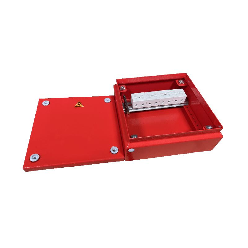 коробка распределительная огнестойкая 150х150х80мм ip65 кропс-st5 frjb-km-st5-6-06-кропс-ip65 для кабелей до 6кв.мм 6 клемм км kr0184 от BTSprom.by