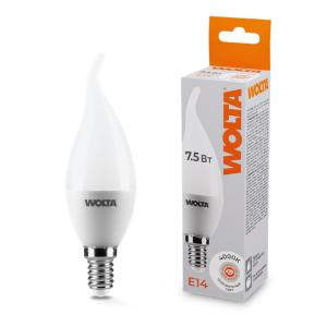 лампа светодиодная 7.5вт 4000к e14 wolta 25scd7.5e14 от BTSprom.by