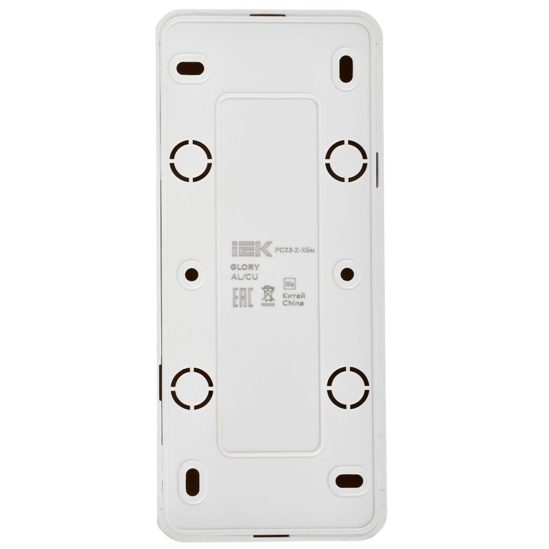  Розетка 3-м ОП GLORY РС23-2-ХБм 10А без заземл. без защ. шторок бел. матов. IEK ERH30-K01M-10 фото в каталоге от BTSprom.by