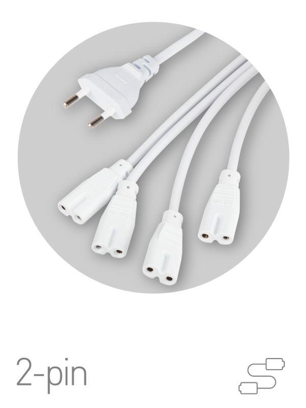 разветвитель сетевой для фитолампы fito 4х iec c7 (2 pin) для подключения 4 светильников эра б0061036 от BTSprom.by