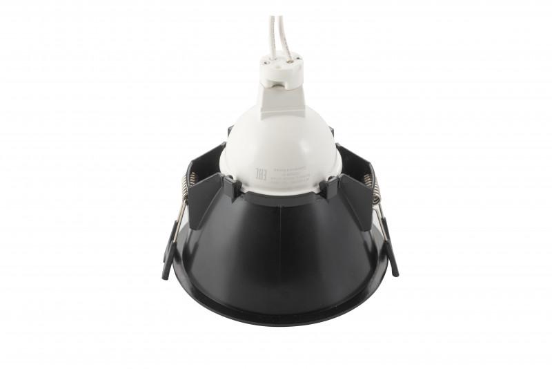  Светильник 10Вт GU5.3 IP20 LED встраив. пластик черн./зол. DENKIRS 593127 фото в каталоге от BTSprom.by
