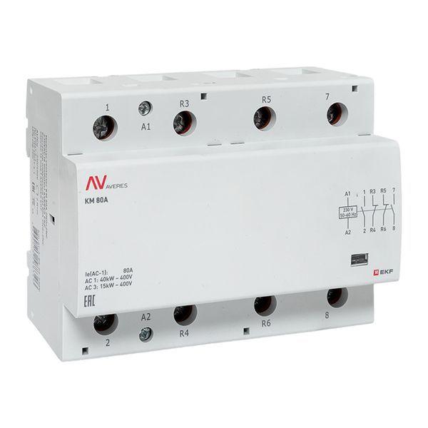 контактор модульный км 80а 2no+2nc 230в ac (6 мод.) averes ekf km-av-6-80-22-230v от BTSprom.by