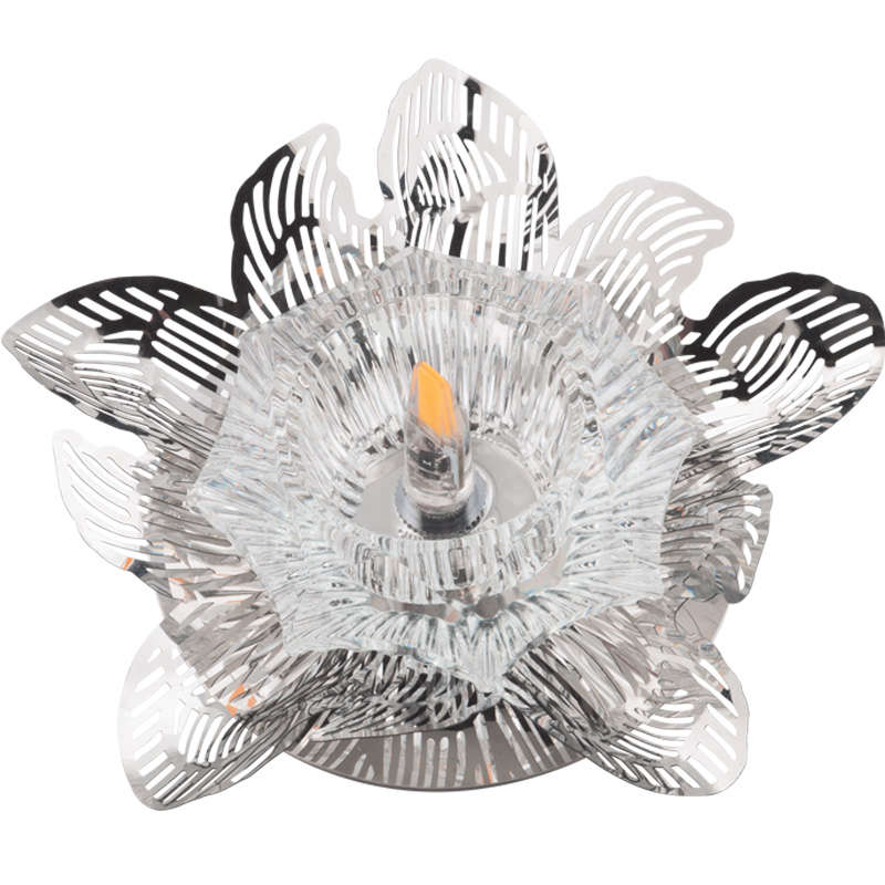 светильник декоративный встраиваемый dls-f127 g4 chrome/clear "fiore" без лампы g4 основание металл; хром прозр. кристалл отделка метал. элементами хром fametto ul-00000352 от BTSprom.by