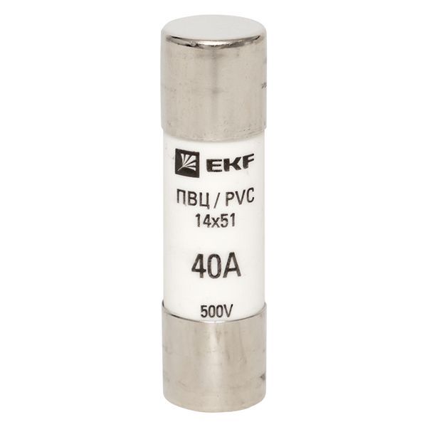  Вставка плавкая цилиндрическая ПВЦ 14х51 40А EKF pvc-14x51-40 фото в каталоге от BTSprom.by