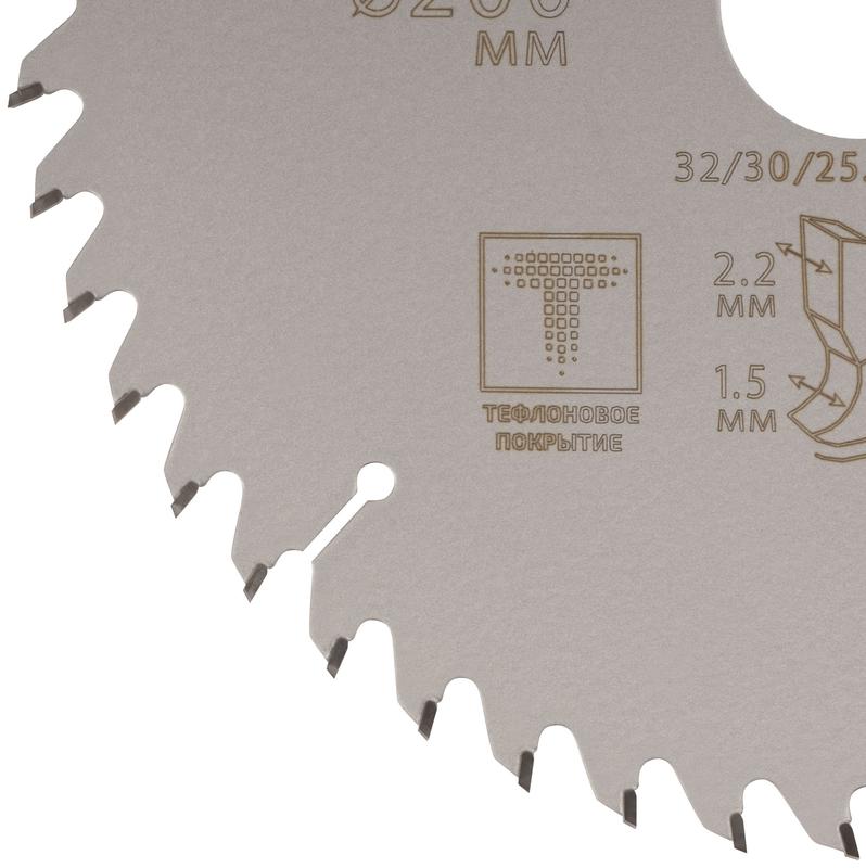  Диск пильный по дереву с тефлоновым покрытием 48Т Profi plus 200х1.5/2.2х32/30/25.4/20мм Cutop 75-20048Т фото в каталоге от BTSprom.by