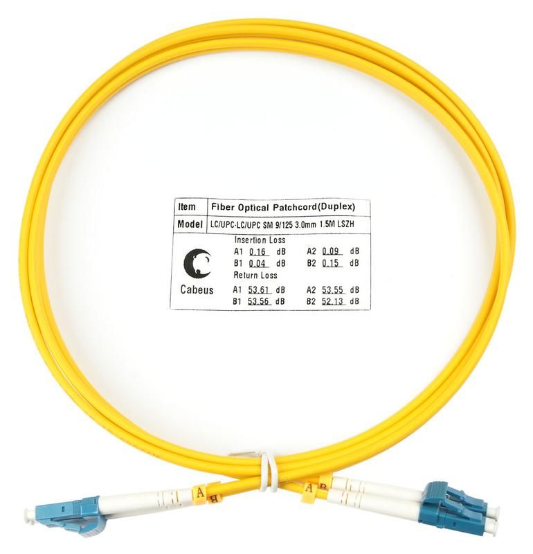 шнур оптический fop(d)-9-lc-lc-1.5m duplex lc-lc 9/125см 1.5м lszh cabeus 7514c от BTSprom.by