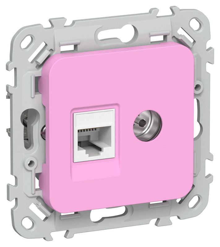 розетка 2-м сп flite рктв5е-2-0-флпр rj45/tv кат.5e utp механизм пурпур. iek fi-ak22-1-k99 от BTSprom.by