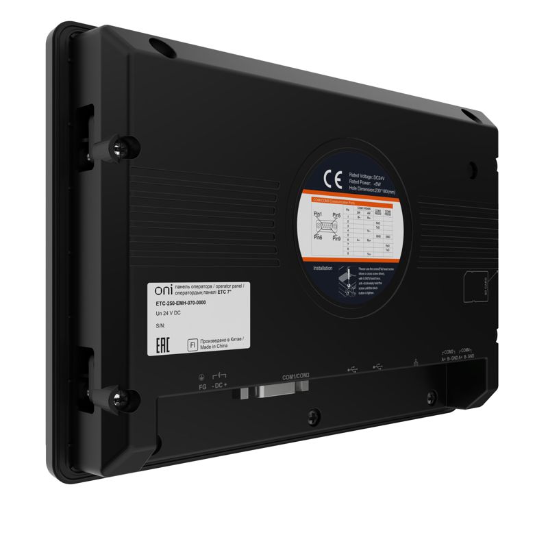  Панель оператора общепром. ETC 7дюйм металл Ethernet ONI ETC-250-EMH-070-0000 фото в каталоге от BTSprom.by