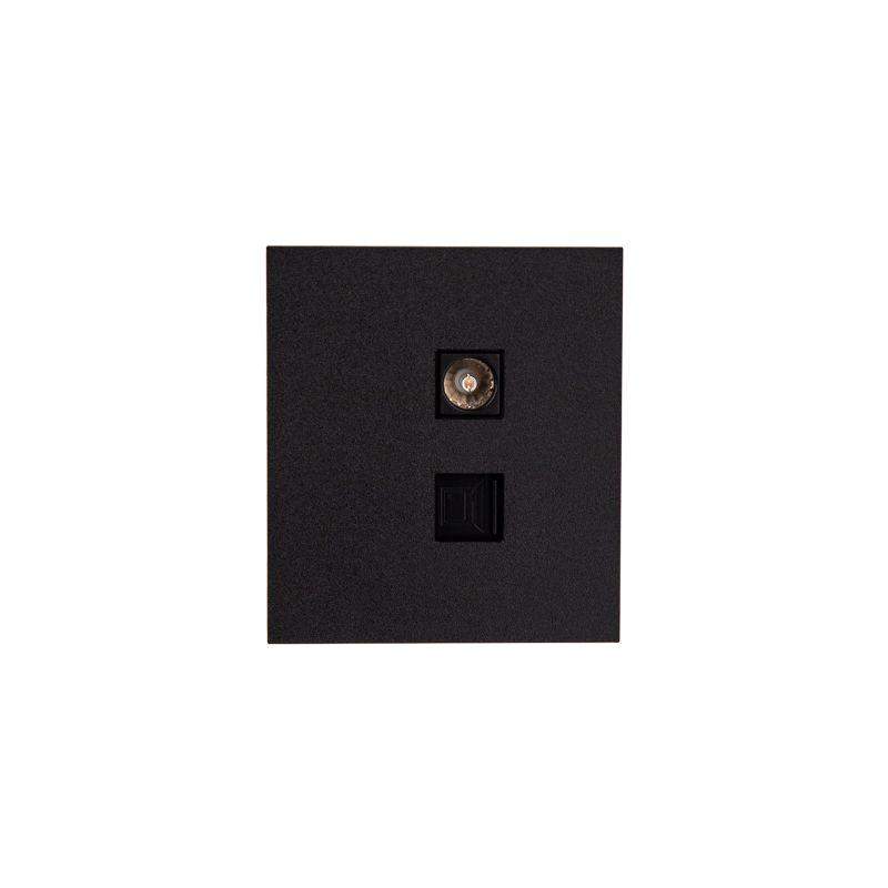 розетка компьютерная + телевизионная сп strong miele rj45 кат6 + tv антрацит kranz kr-78-0722-5 от BTSprom.by